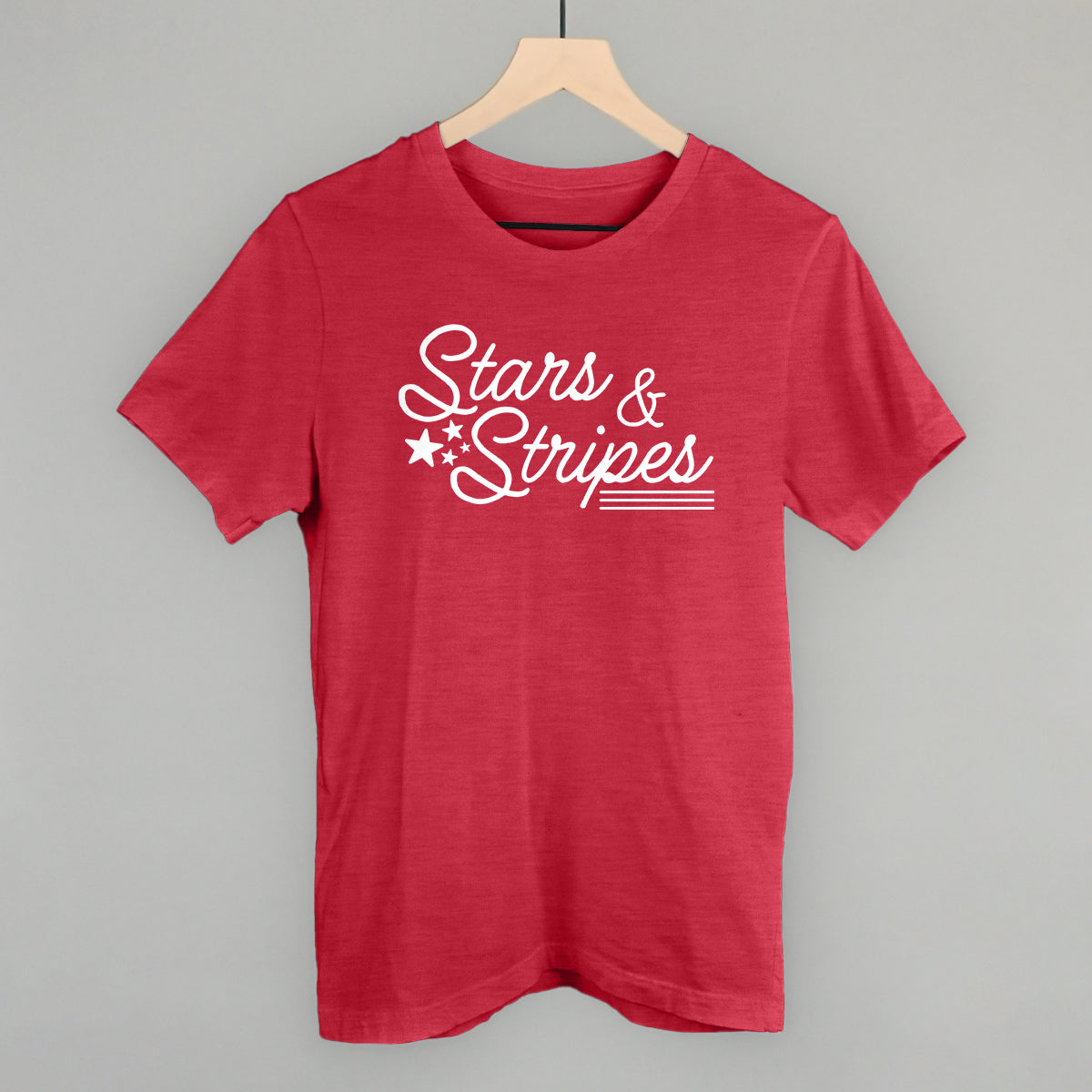 Stars & Stripes White Script