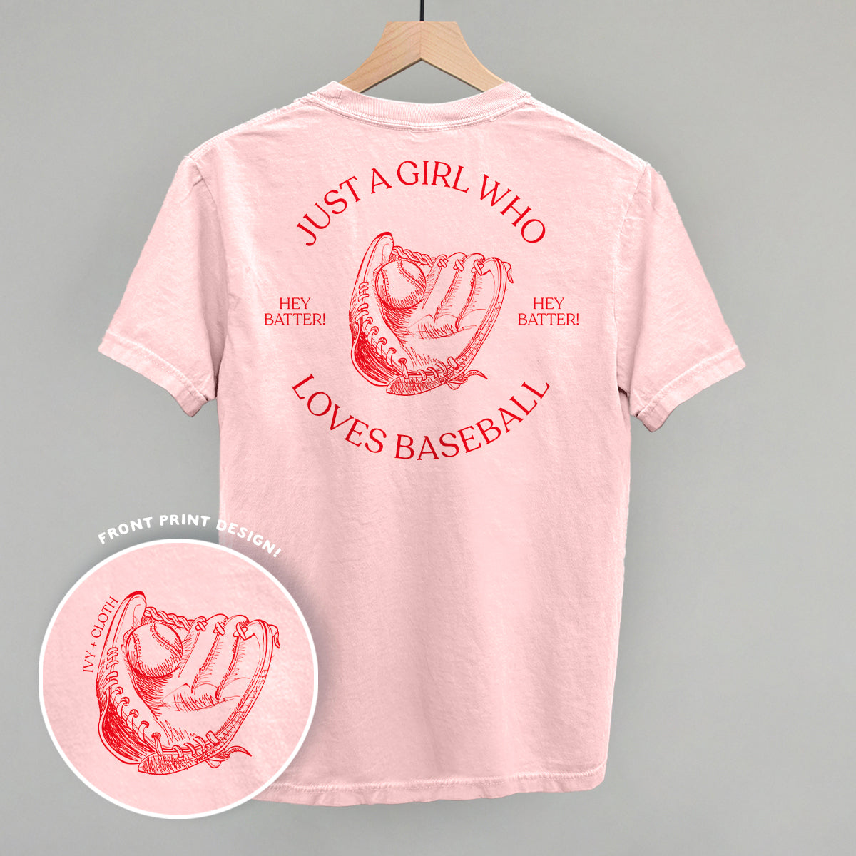 Just A Girl Who Loves Baseball (Back Print)