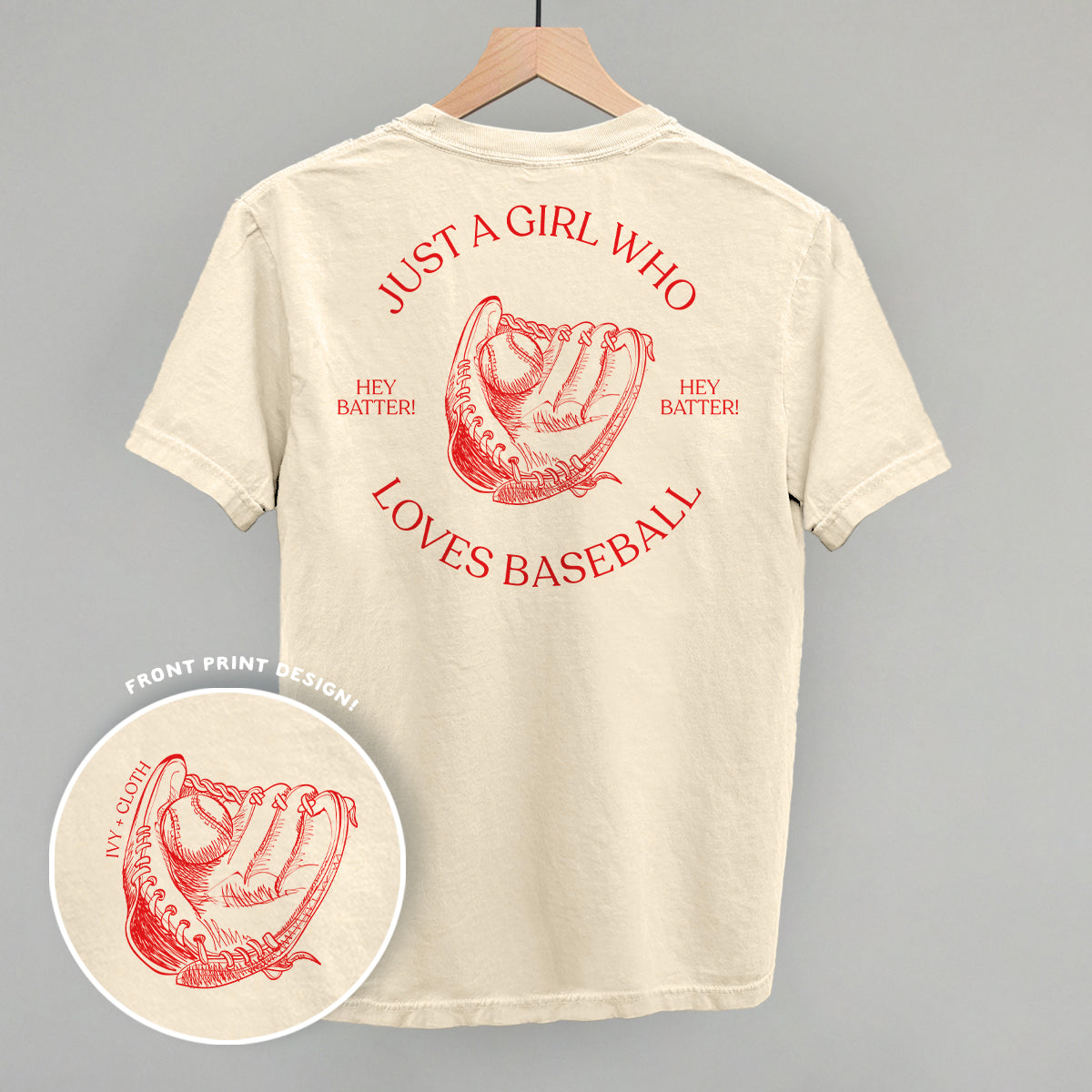 Just A Girl Who Loves Baseball (Back Print)
