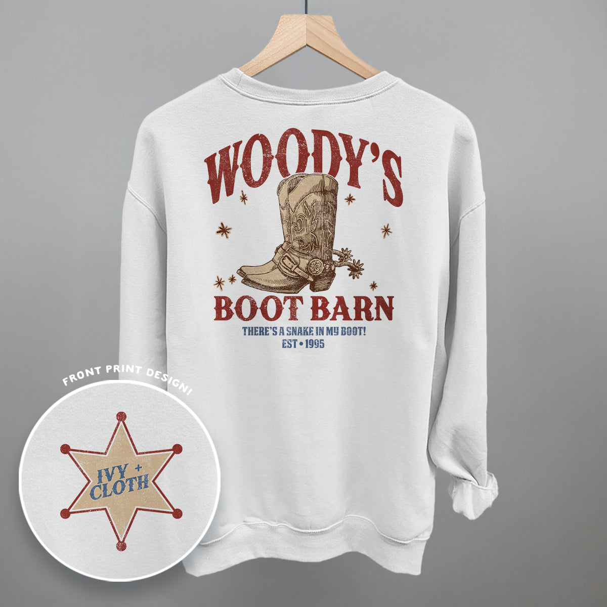 Woody's Boot Barn (Back Print)