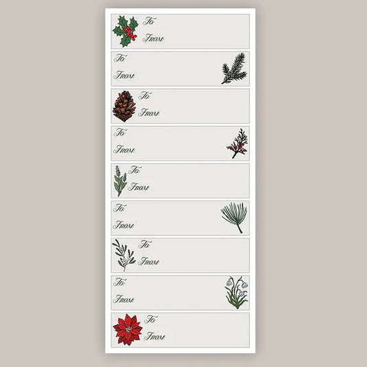 Holiday Botanicals Tags (Sticker Sheet)