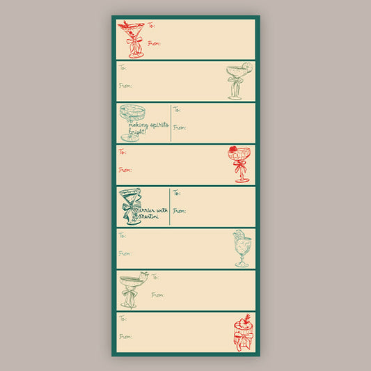 Making Spirits Bright Holidays Tags (Sticker Sheet)