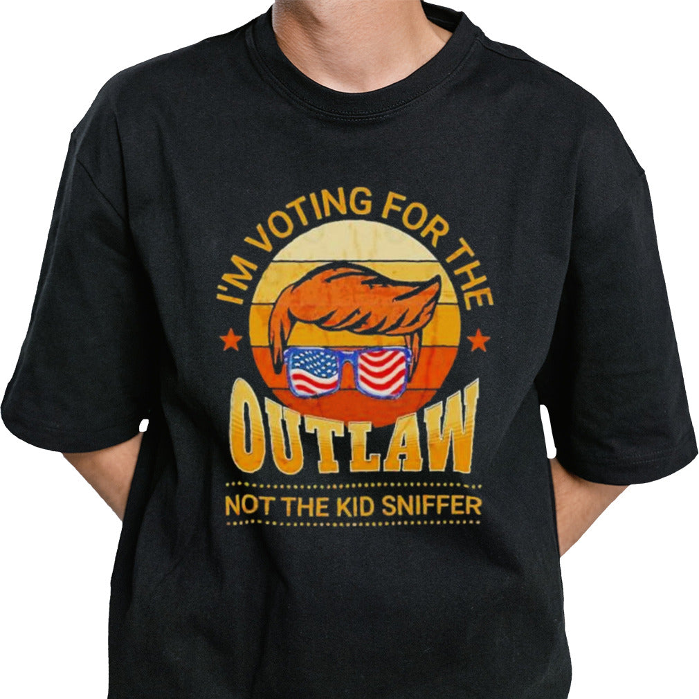 Iâ€™m voting for the outlaw not the kid sniffer â€“ trump 2024 vintage T-Shirt