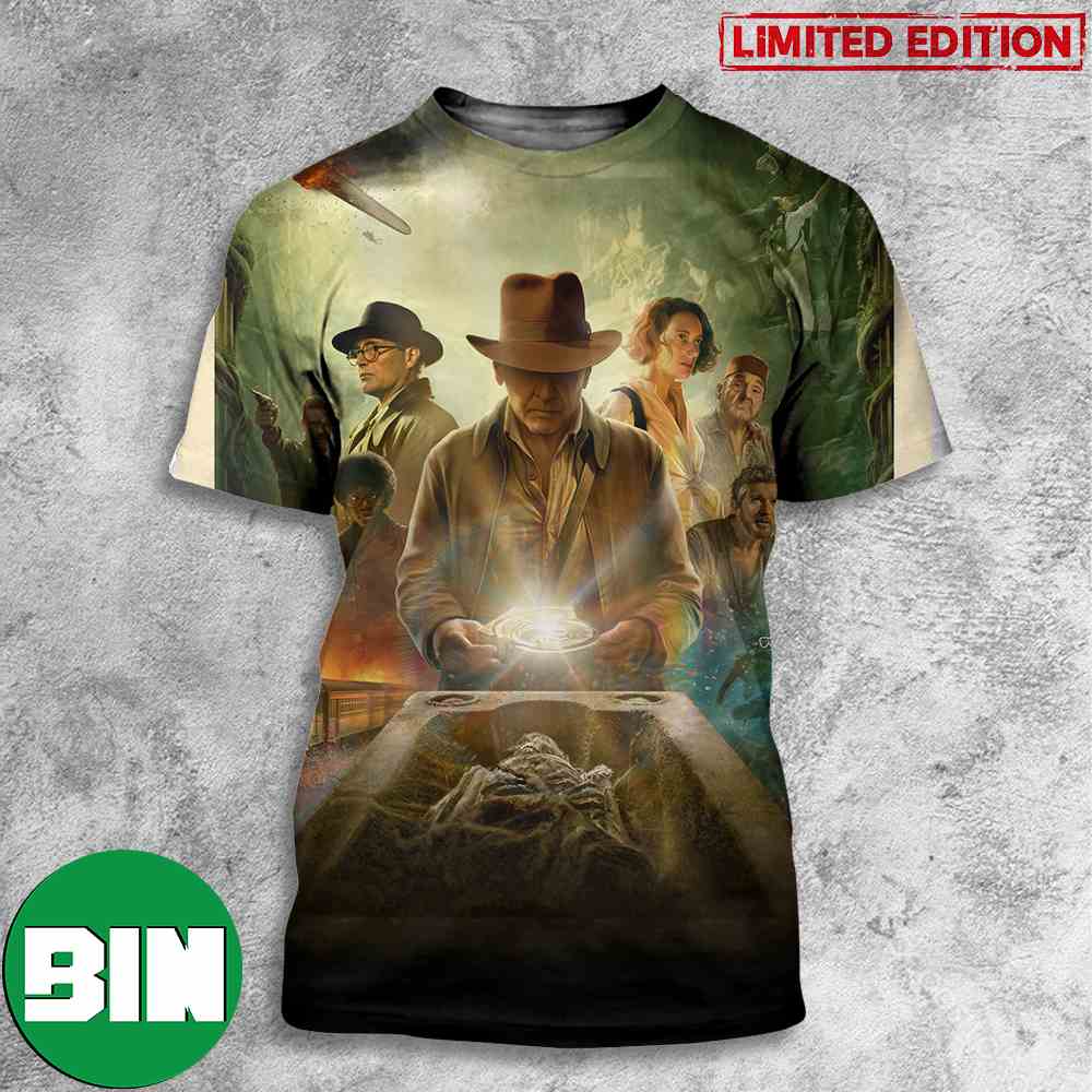 Indiana Jones Dial Of Destiny Exclusive Poster Movie T-Shirts