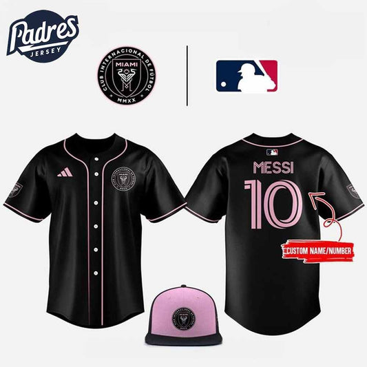Inter Miami CF x MLB Club World Cup 2025 Black Baseball Jersey - Padres Jersey Oasis: Elevate Your Baseball Style Game