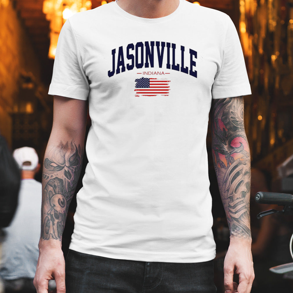 Jasonville Indiana USA flag shirt