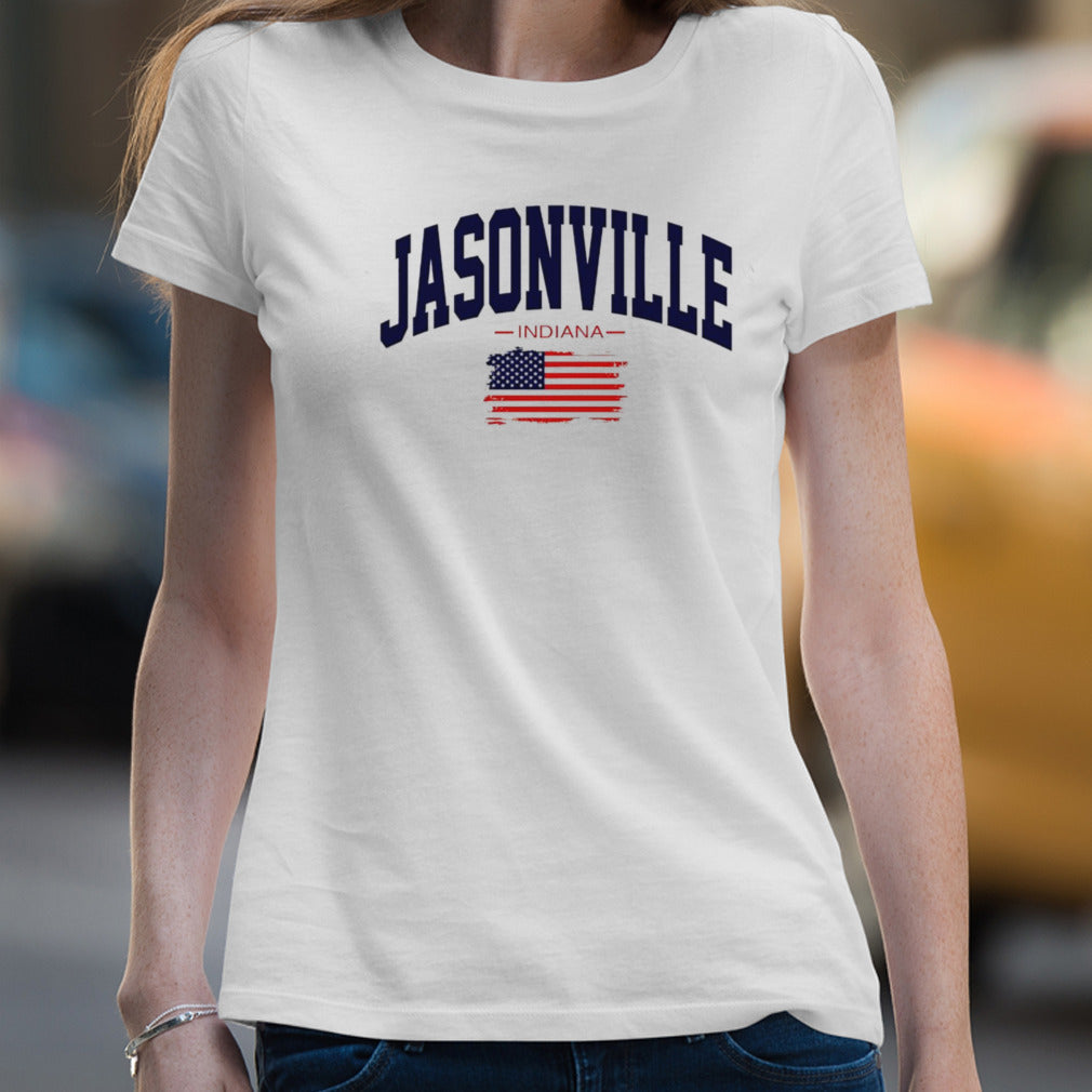 Jasonville Indiana USA flag shirt