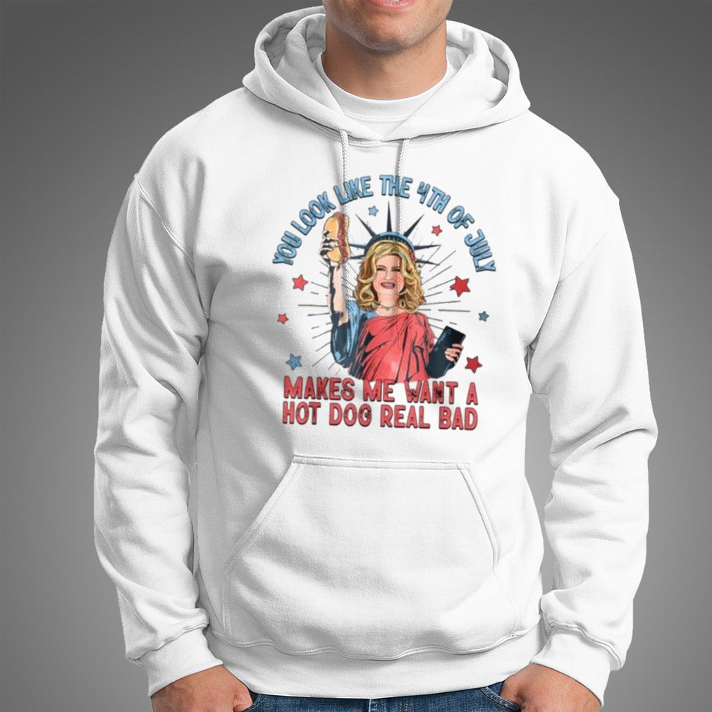 Jennifer Coolidge You Look Like The 4th Of July Makes Me Want A Hot Dog Real Bad T-shirt