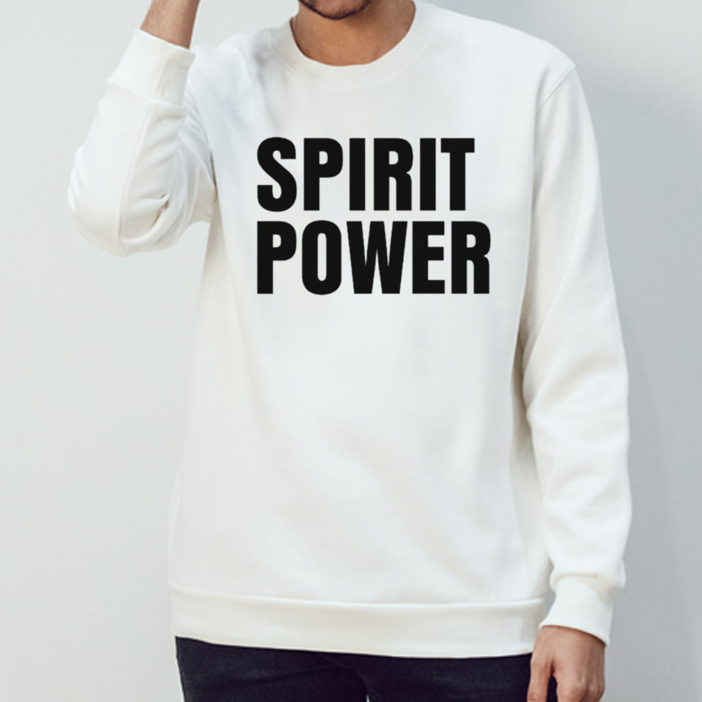 Johnny Boy wearing spirit power tour shirts