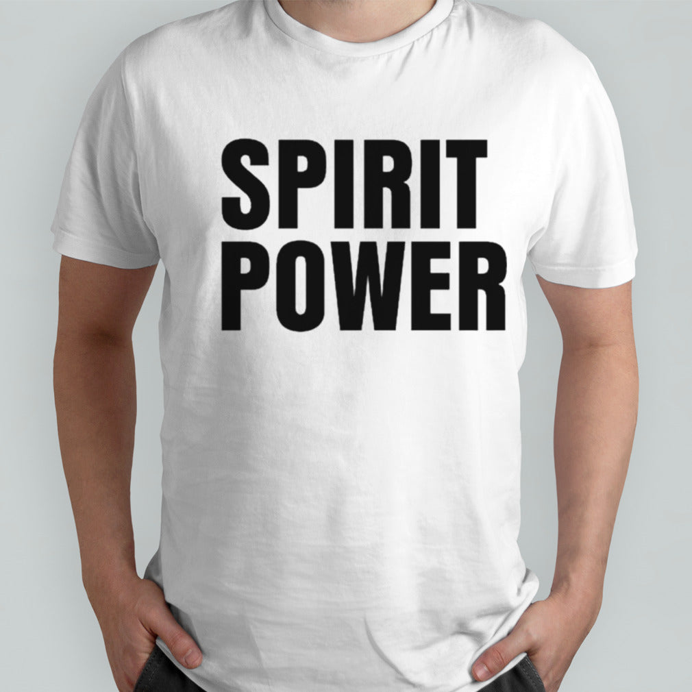 Johnny Boy wearing spirit power tour shirts
