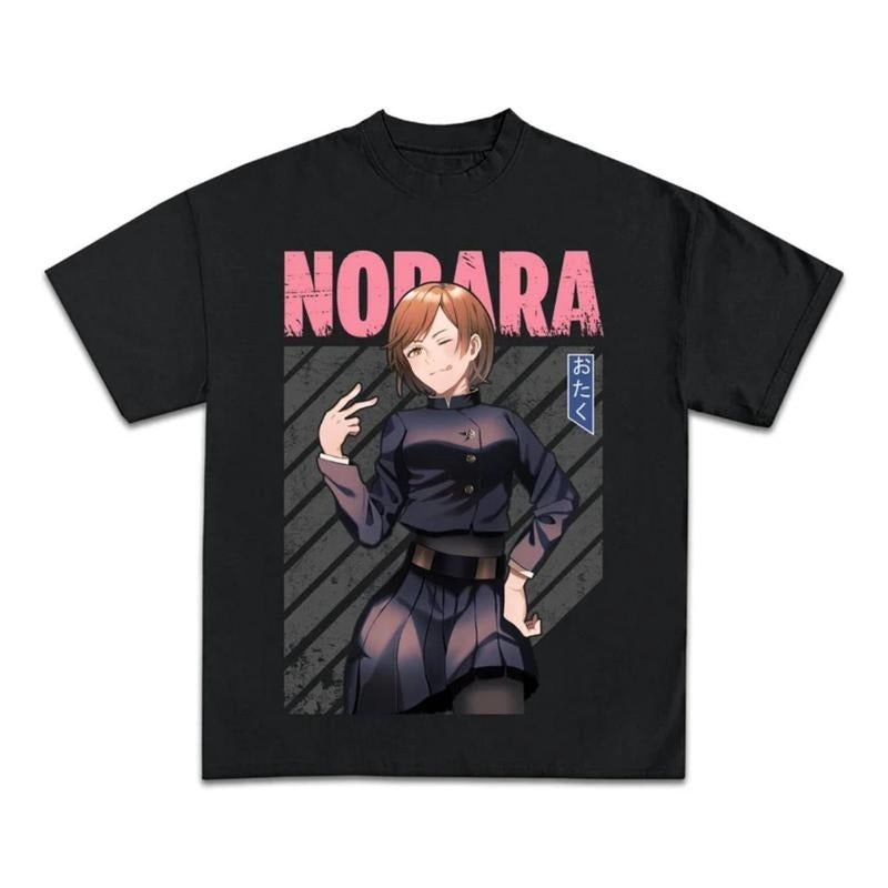 Jujutsu Kaisen Anime T-shirt, Nobara Diagonal Stripes Graphic Tee, Anime & Manga Gifts Sweatshirt, Hoodie, Comfort Colors