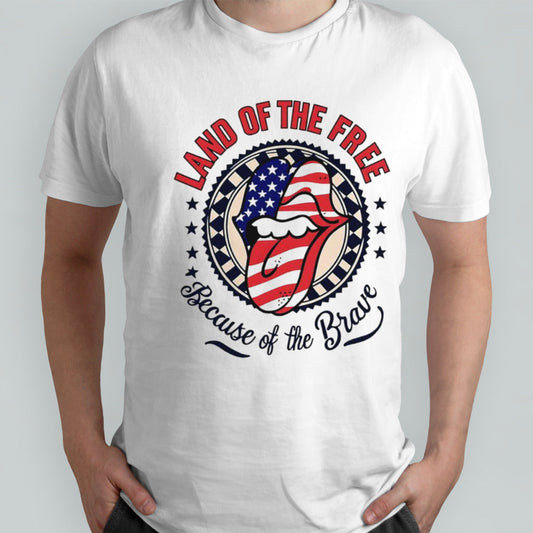July fourth land of the free because of the Brave USA flag shirt