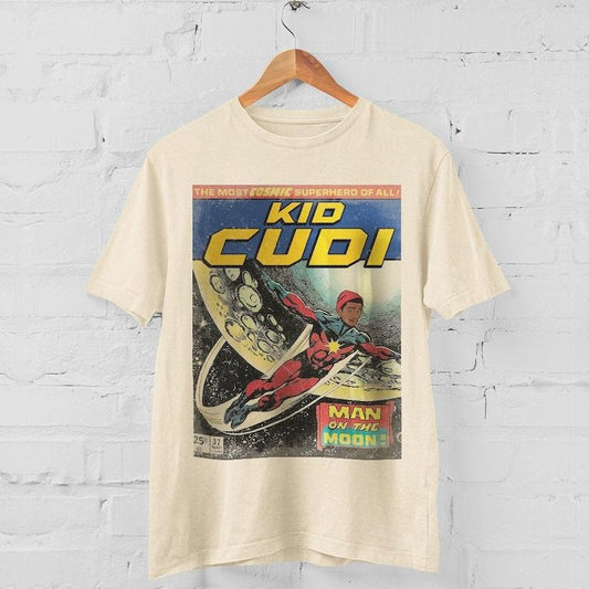 Kid Cudi Shirt Vintage Hip Hop 90s Retro Graphic Tee Comic Rap Streetwear Gifts Unisex T-Shirt