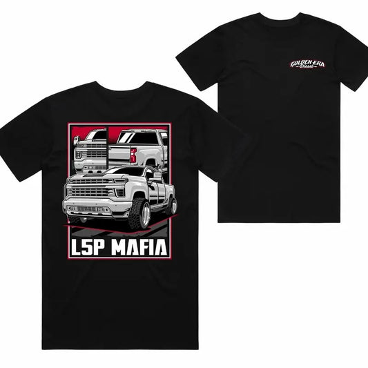 L5P Mafia Tee - Graphic Truck Enthusiasts, Stylish Car Merch for Automotive Enthusiasts