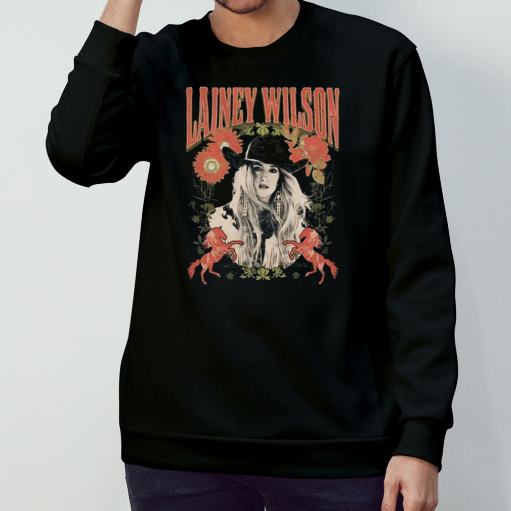 Lainey Wilson Floral Portrait Tour T-shirt