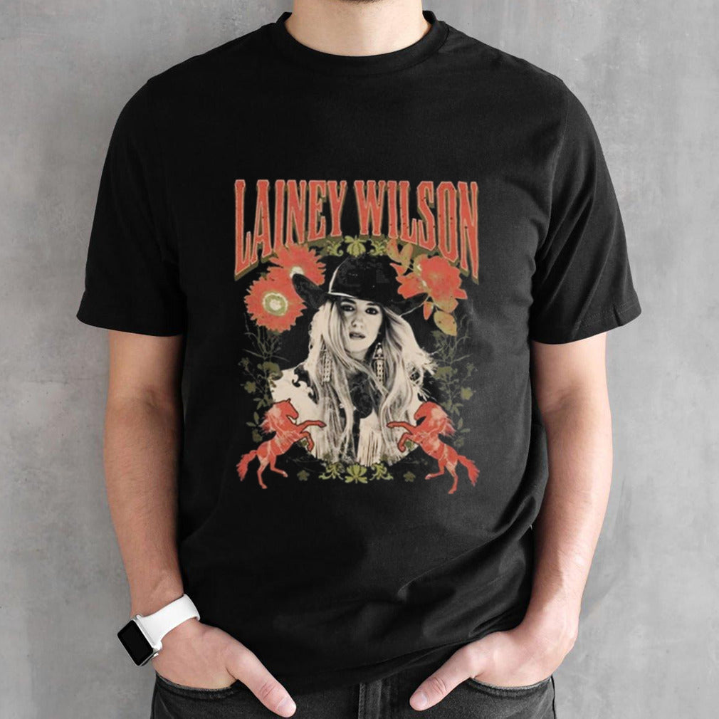 Lainey Wilson Floral Portrait Tour T-shirt