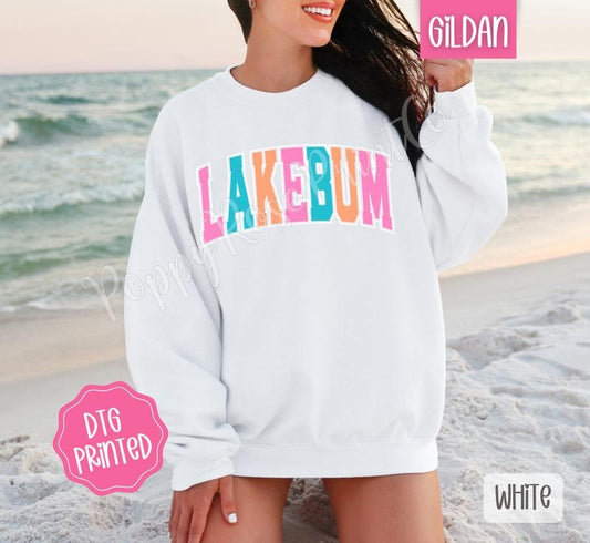 Lakebum Sweatshirt, Cute Women's Lake Sweater, Trendy Summer Crewneck, Gift for Her
