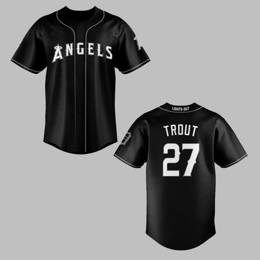 Los Angeles Angels Black Lights Out Jersey - Grishko.com