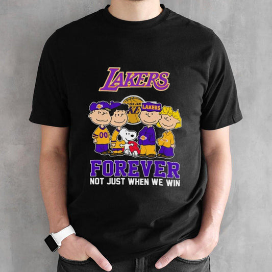 Los Angeles Lakers X Peanuts Movie Characters Forever Not Just When We Win Shirts