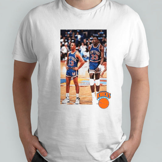 Mark Jackson and Patrick Ewing photo shirts