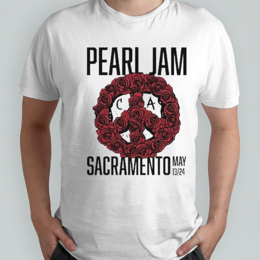 May 13 Sacramento, CA USA Pearl Jam 2024 Event Tee Shirt