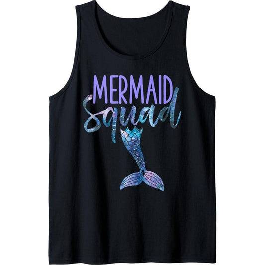 Mermaid Squad Cute Funny Birthday Bridal Bachelorette Party Tank Top MADE IN USA
