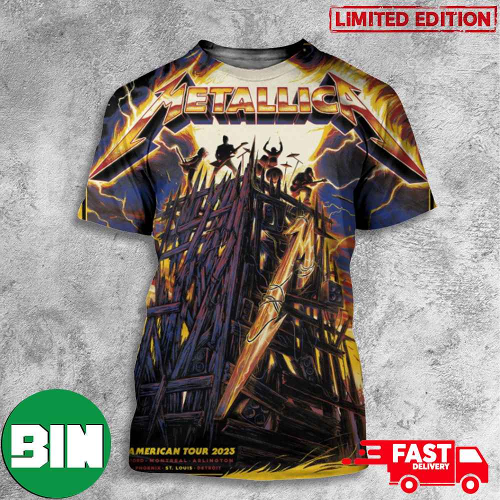 Metallica M72 St Louis North American Tour 2023 M72STL November 2nd And 5th At The Dome At Americas's Center 3D T-Shirts