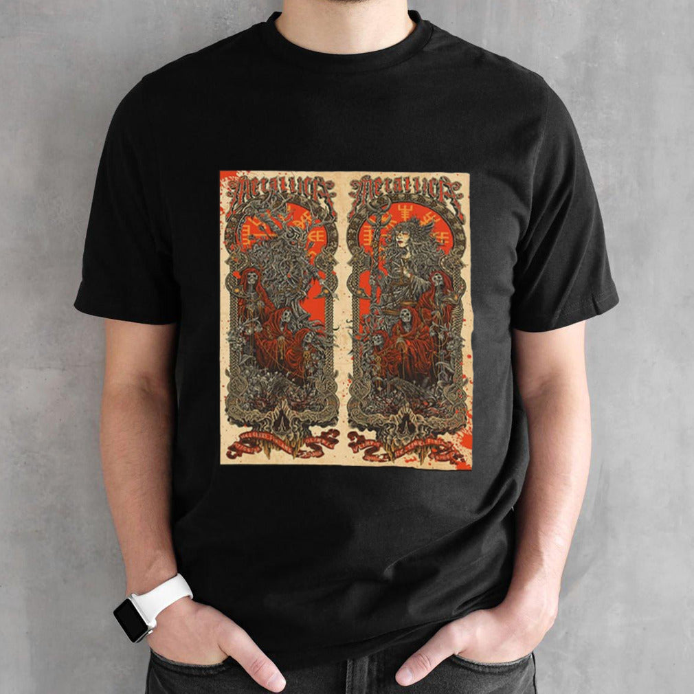 Metallica M72 World Tour Killer Official Full Show Combine Poster Of The European shirt