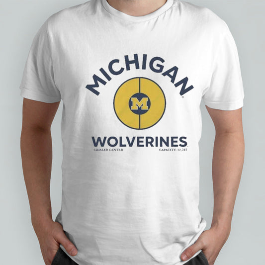 Michigan Wolverines Half Court Vintage T-shirt