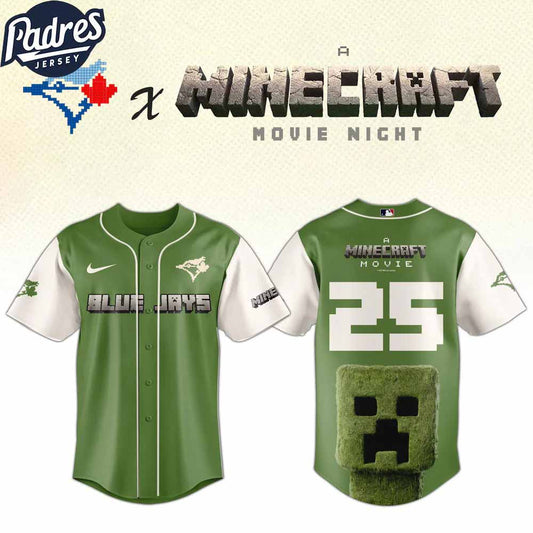 Minecraft Movie Night x Toronto Blue Jays Baseball Jersey - Padres Jersey Oasis: Elevate Your Baseball Style Game
