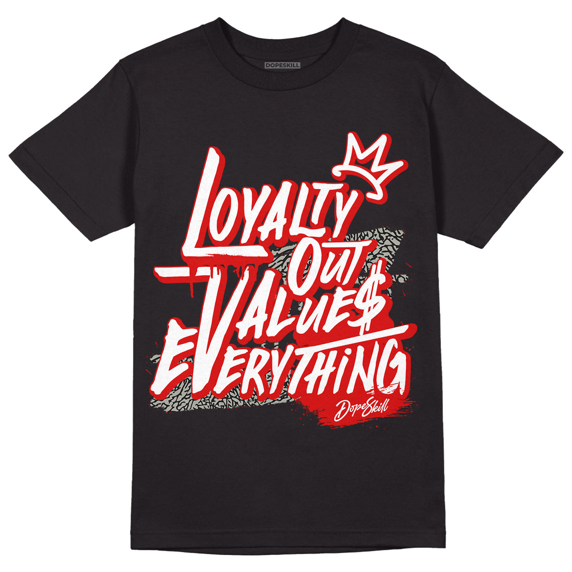 Fire Red 3s DopeSkill T-Shirt LOVE Graphic