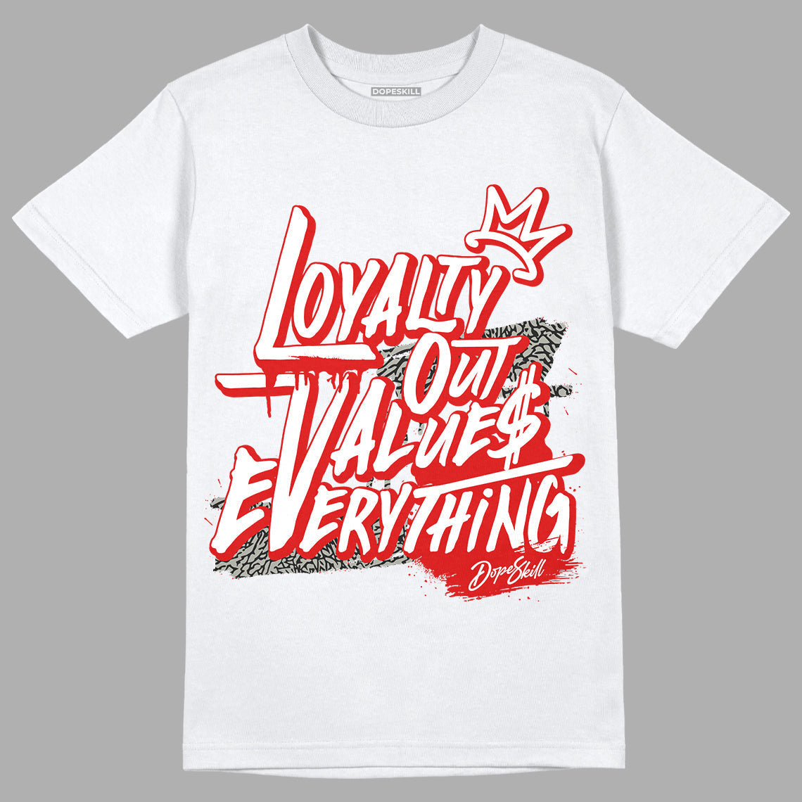 Fire Red 3s DopeSkill T-Shirt LOVE Graphic