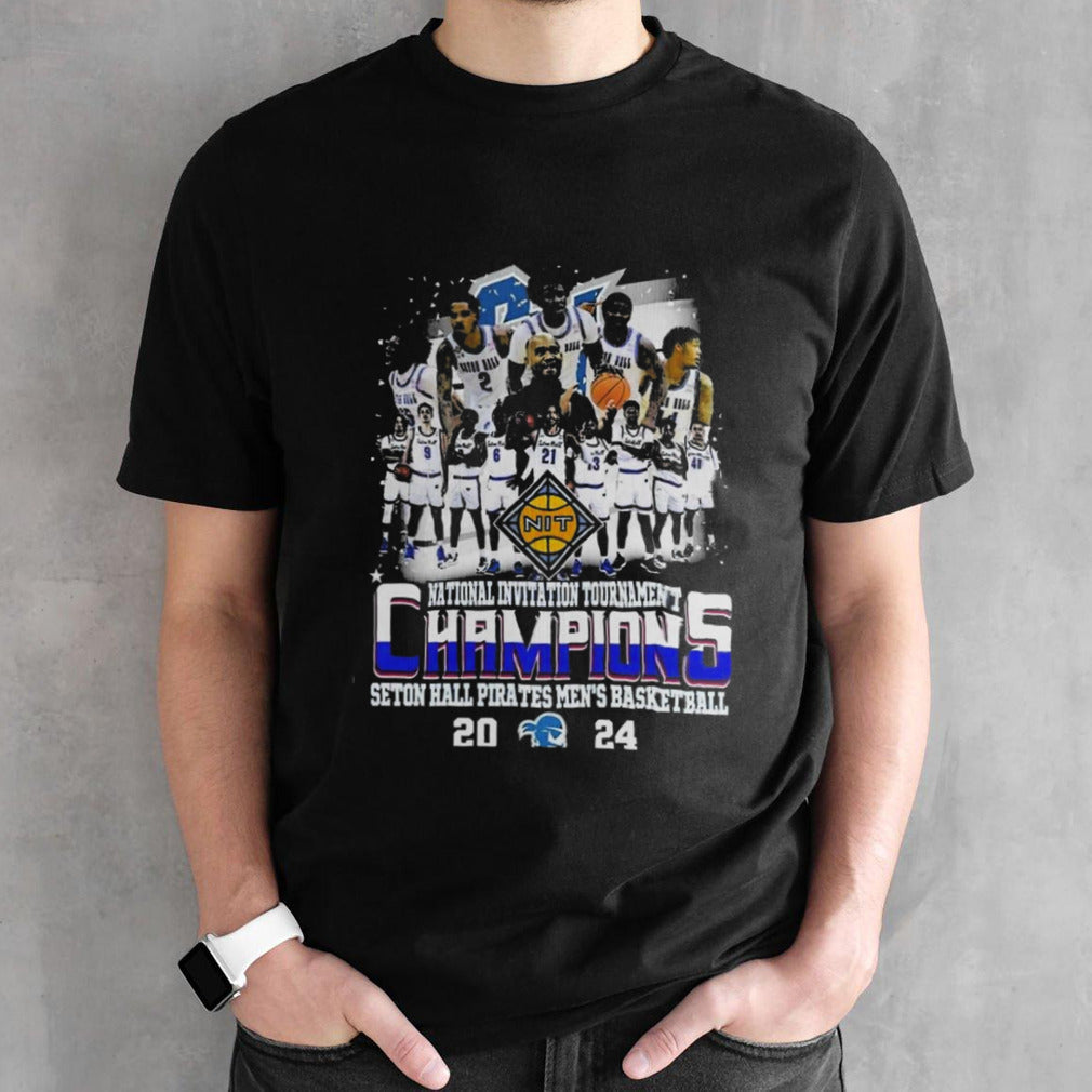 National Invitation Tournament Champions Seton Hall Pirates Mens Basketball 2024 T-Shirts