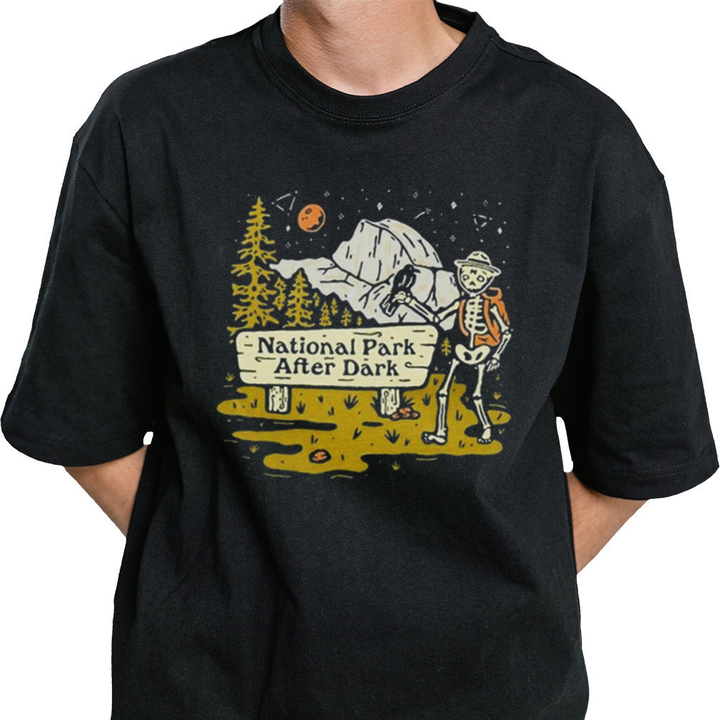 National Park After Dark Skeleton Vintage T-shirt