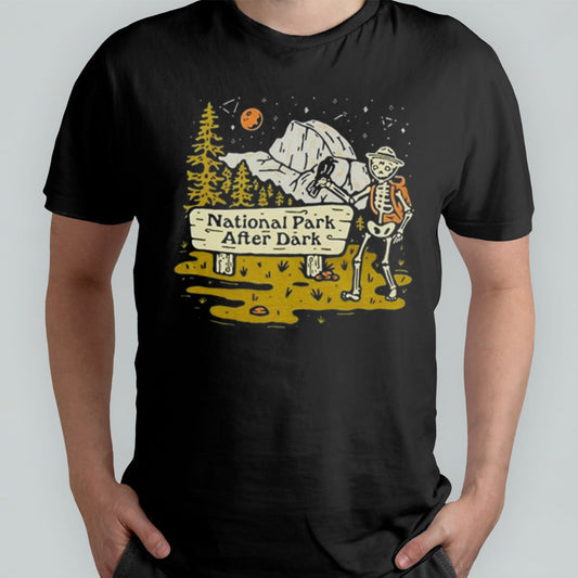National Park After Dark Skeleton Vintage T-shirt