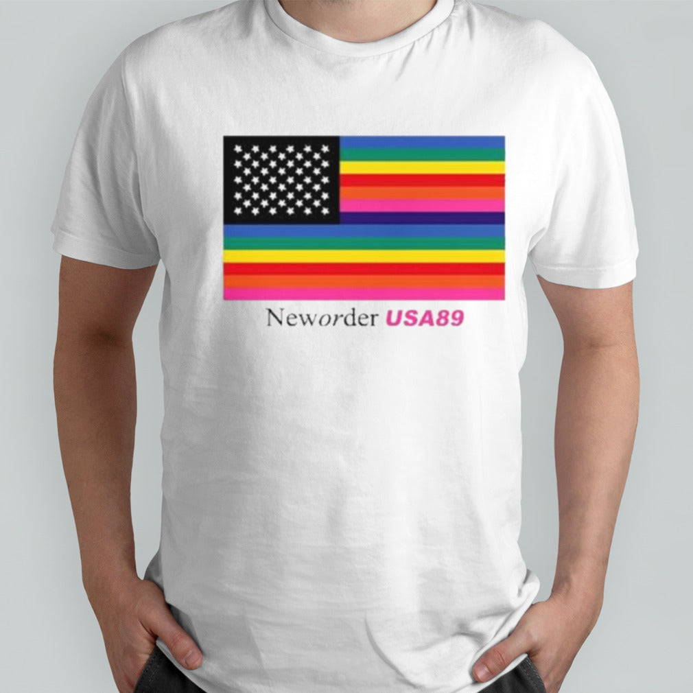 New Order USA 89 Pride Flag T Shirt