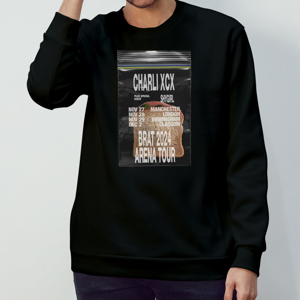 New Poster For Charli XCX UK Arena Tour 2024 With Album Brat Schedule List Date shirt