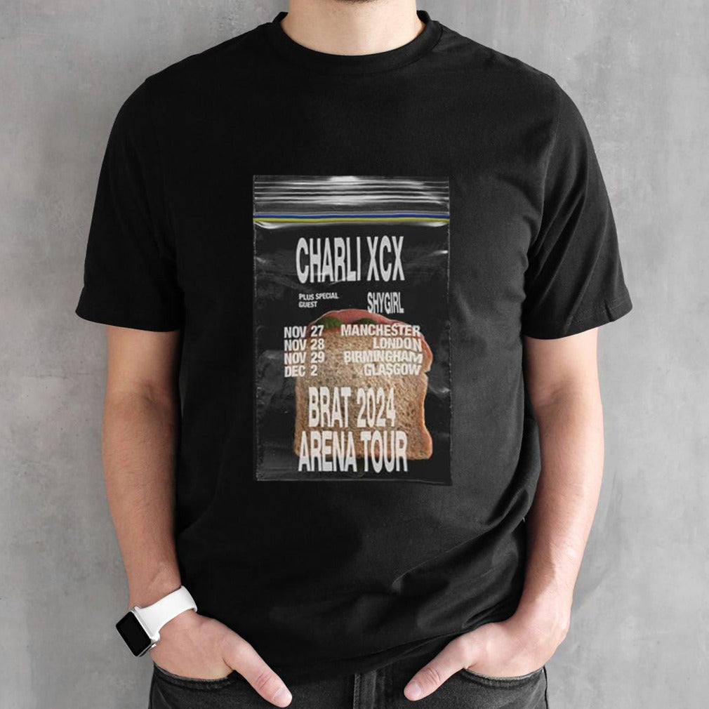 New Poster For Charli XCX UK Arena Tour 2024 With Album Brat Schedule List Date shirt