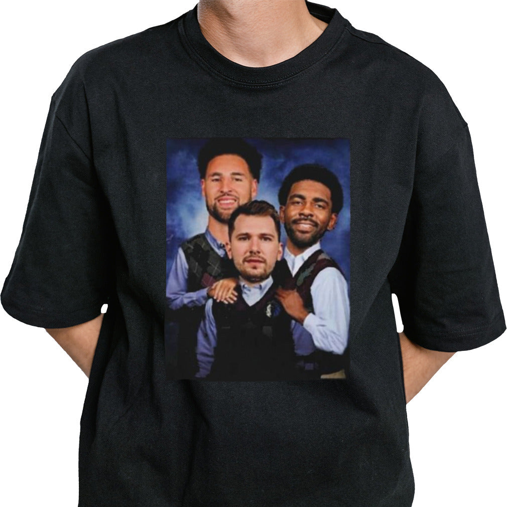 New Trio New Big 3 Luka Doncic Kyrie Irvin Klay Thompson Dallas Mavericks Vintage Unisex T Shirt