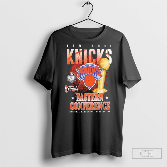 New York Knicks Nba 2025 Eastern Conference Finals Trophy T Shirt