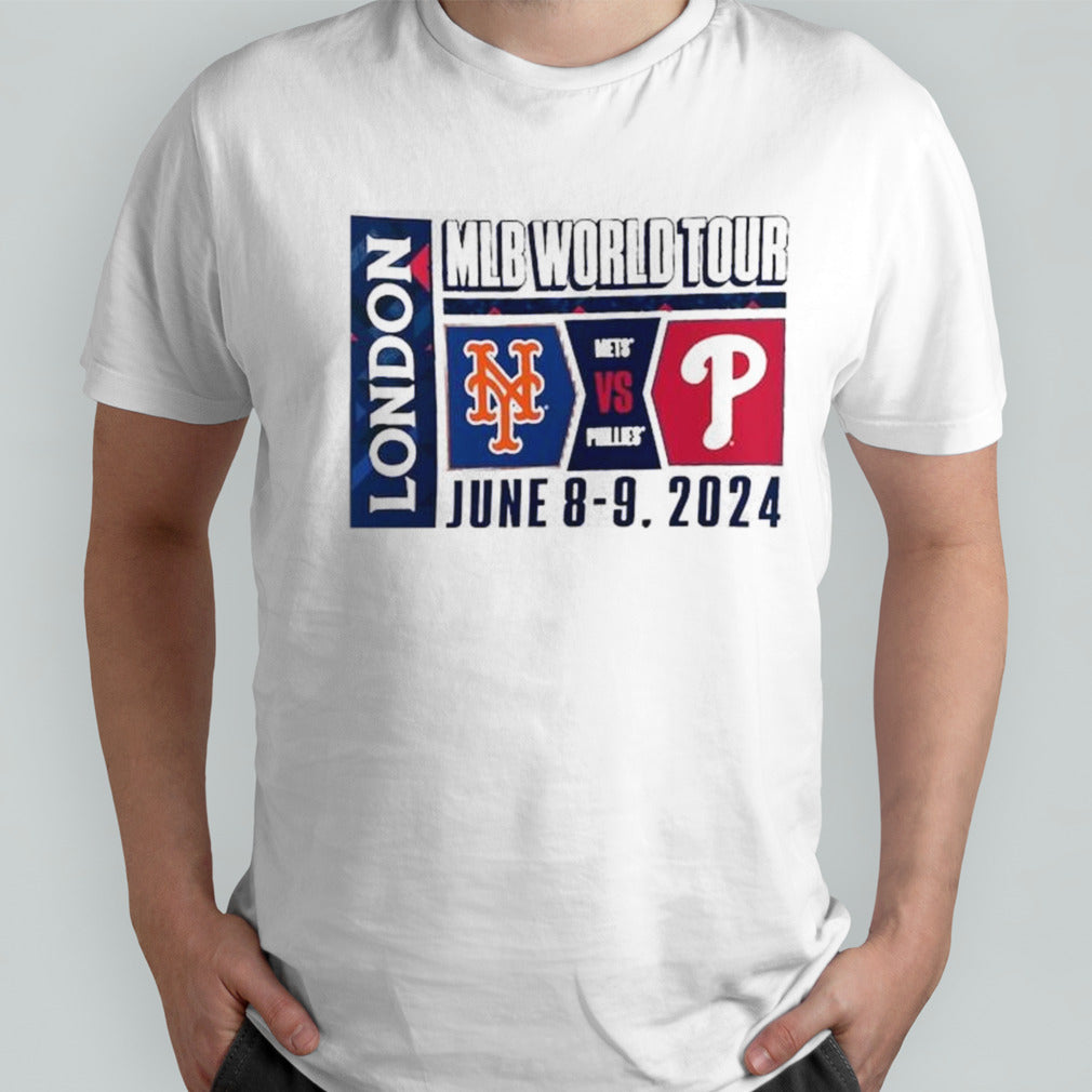 New York Mets Vs Philadelphia Phillies 2024 Mlb World Tour London Series Match Up Local T-shirts