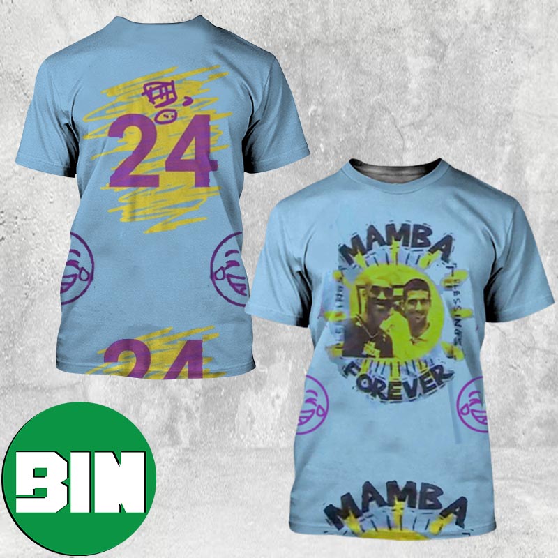 Novak Djokovic Wearing A Kobe Shirt After Winning His 24th Major Tournament Grand Slam Mamba Forever Two Sides T-Shirts