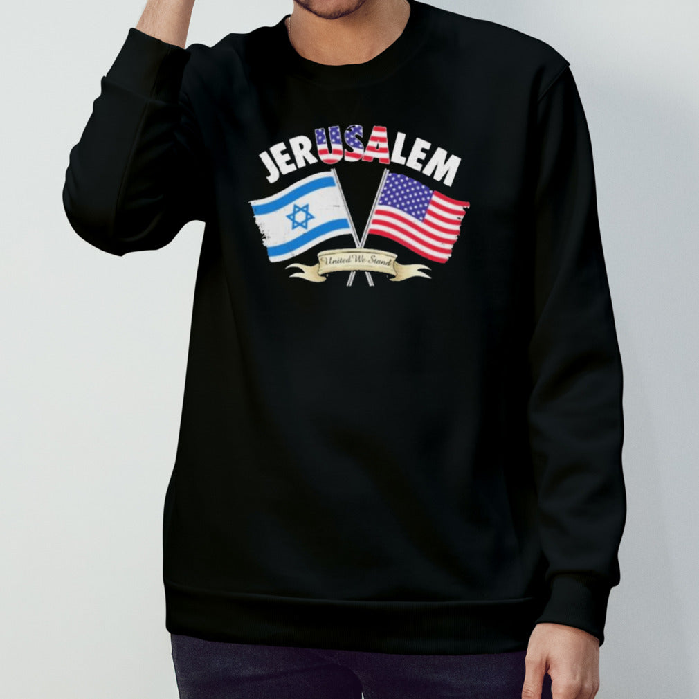 Official 2024 JerUSAlem United We Stand Israel USA Shirt