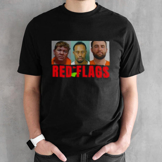 Official Red Flags Scottie Scheffler Tiger Woods John Daly Golf Mugshots Shirt