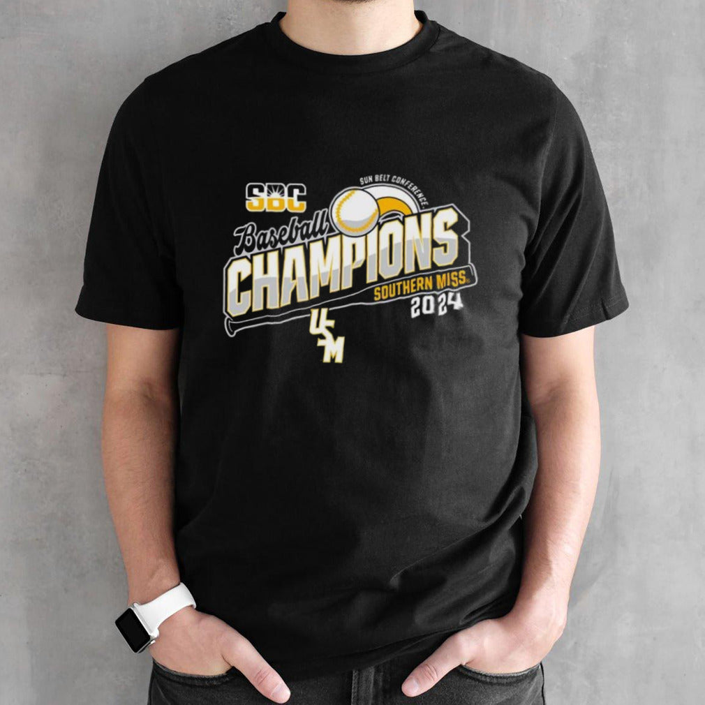 Official Southern Mississippi Golden Eagles 2024 Sun Belt Baseball Tournament Champions Shirt