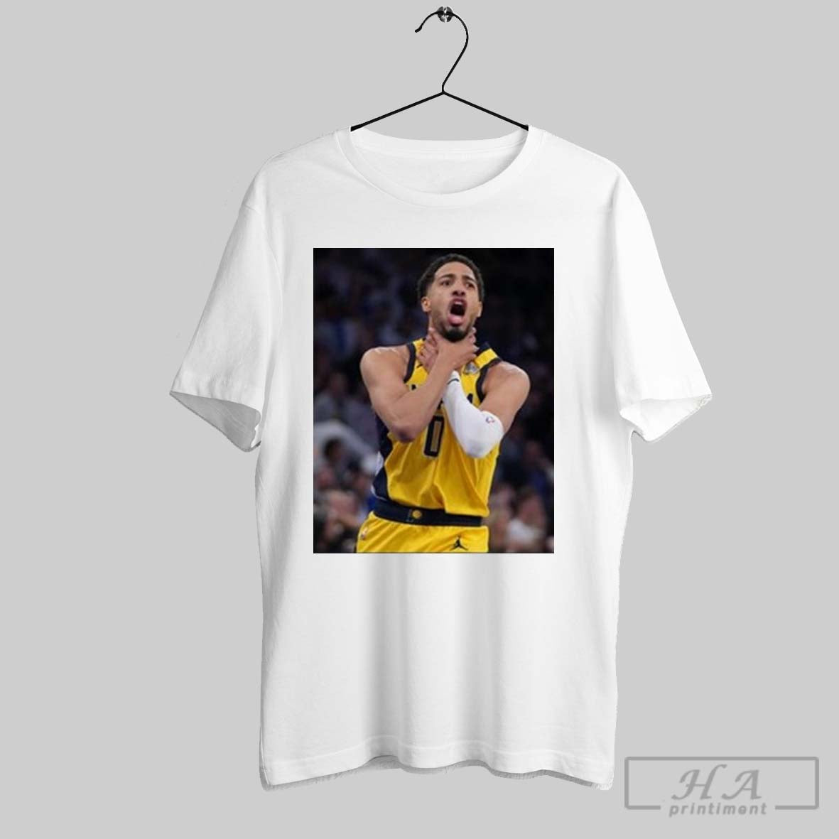 Official Tyrese Haliburton Does The Choke Sign After Insane Shot To Force Ot Vs Knicks T Shirt