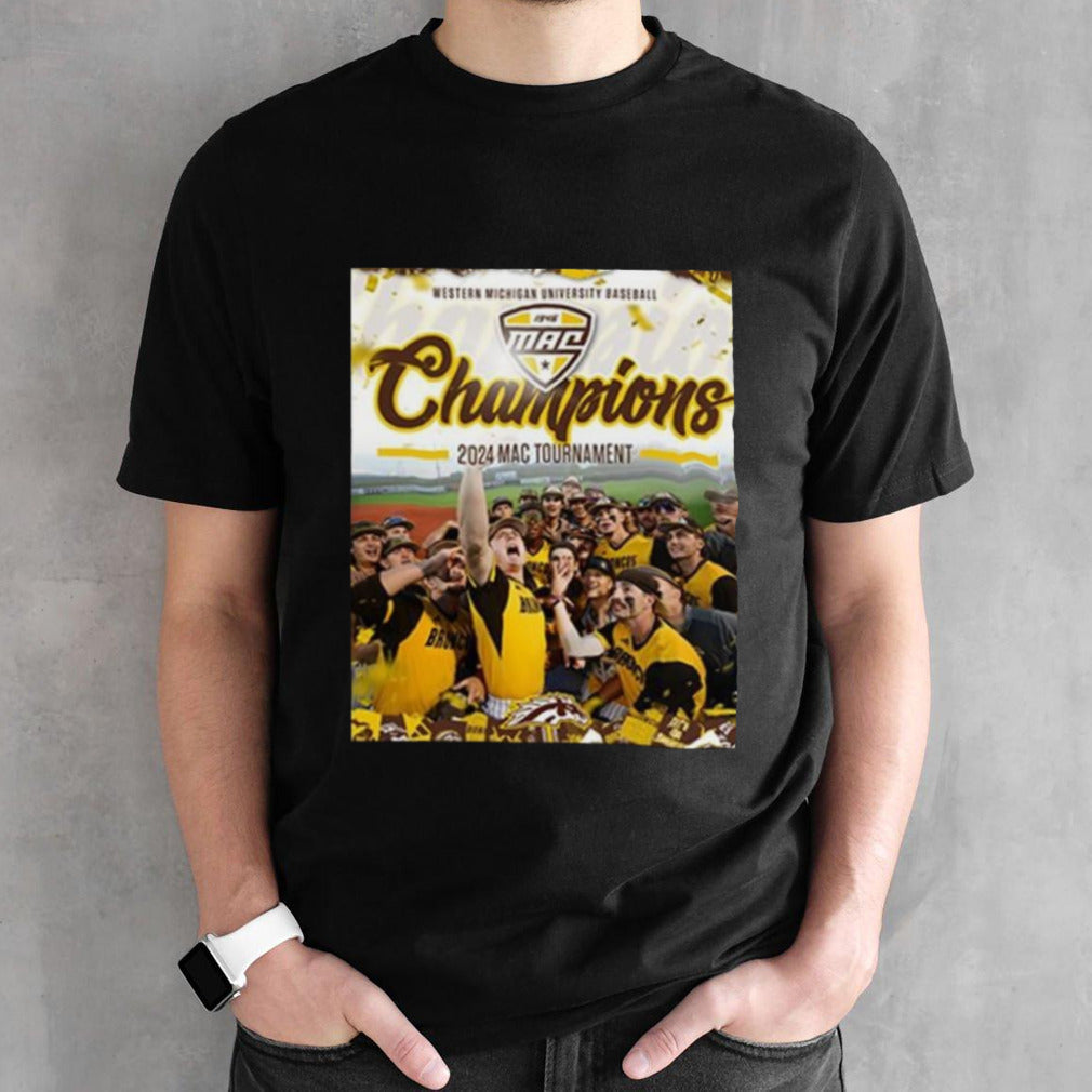Official Western Michigan Broncos 2024 MAC Baseball Tournament Champions Shirt