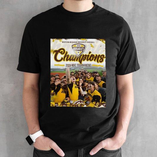 Official Western Michigan Broncos 2024 MAC Baseball Tournament Champions Shirt
