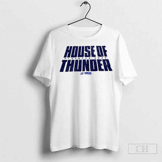 Oklahoma City Thunder House Of Thunder Nba Playoff 2025 T Shirt