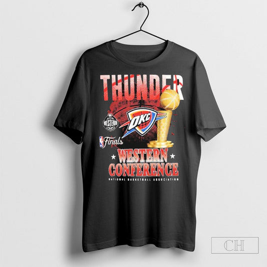 Oklahoma City Thunder Nba 2025 Western Conference Finals Trophy T Shirt